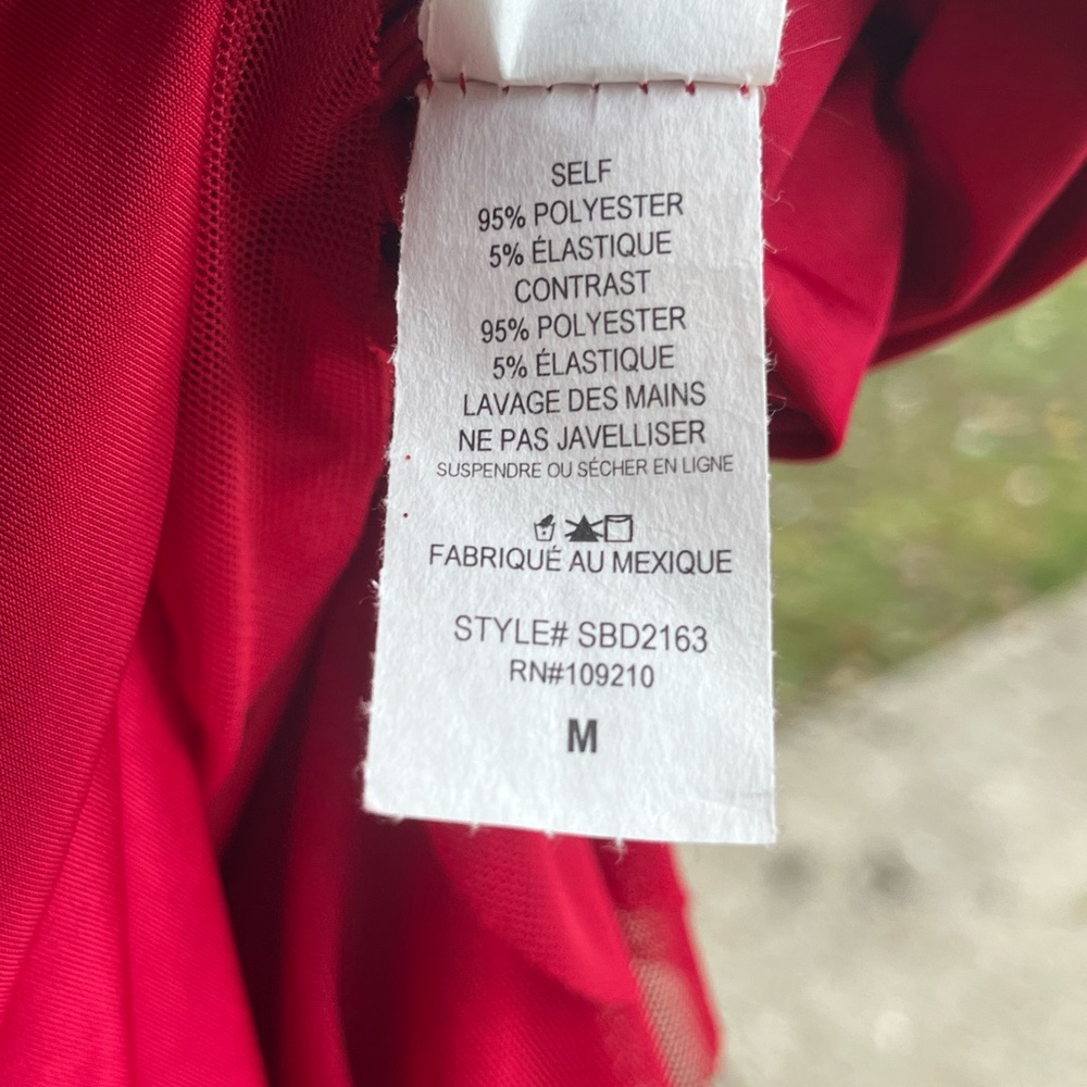 Windsor Red Strapless Ruffle Dress - Picture 4 of 6